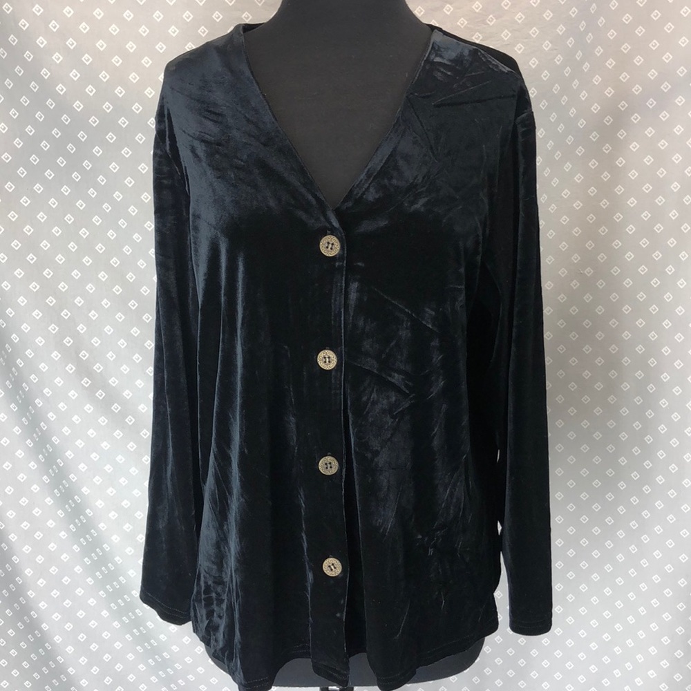 Vintage David Dart Black Velvet Necklace Chain Top